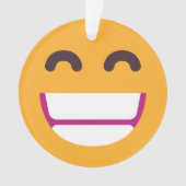 Das Gesicht strahlend Augen Niedliche Farben Emoji Ornament (Vorderseite)