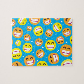 Das Gesicht strahlend Augen Niedliche Farben Emoji Puzzle