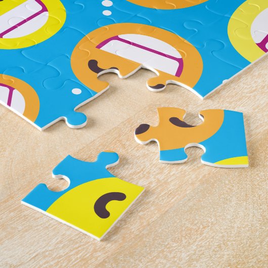 Das Gesicht strahlend Augen Niedliche Farben Emoji Puzzle (Seite)