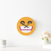 Das Gesicht strahlend Augen Niedliche Farben Emoji Runde Wanduhr (Zuhause)