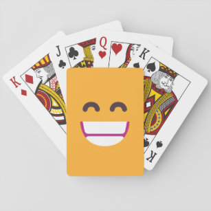 Das Gesicht strahlend Augen Niedliche Farben Emoji Spielkarten