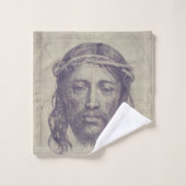 Das Gesicht von Christus auf dem heiligen Schleier Badhandtuch Set (Waschlappen)