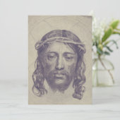Das Gesicht von Christus auf dem heiligen Schleier Einladung (Stehend Vorderseite)