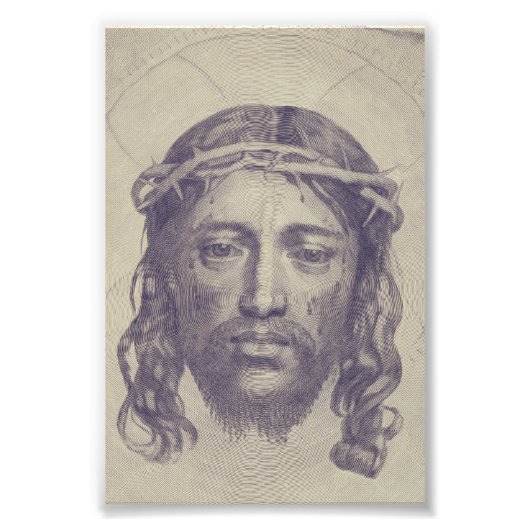 Das Gesicht von Christus auf dem heiligen Schleier Fotodruck (Vorne)