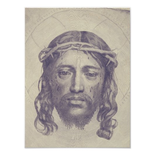 Das Gesicht von Christus auf dem heiligen Schleier Fotodruck (Vorne)