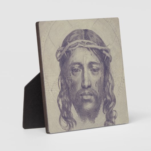 Das Gesicht von Christus auf dem heiligen Schleier Fotoplatte (Vorderseite)