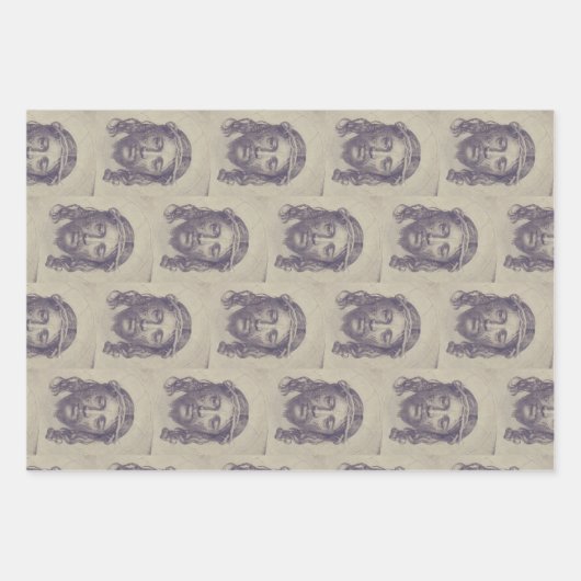 Das Gesicht von Christus auf dem heiligen Schleier Geschenkpapier Set (Vorderseite)