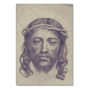 Das Gesicht von Christus auf dem heiligen Schleier Tischnummer