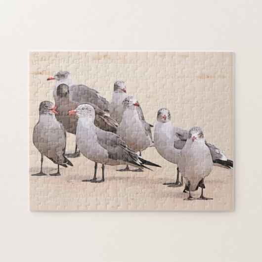 Das Gespräch in einem Vogel-Puzzle Puzzle (Horizontal)