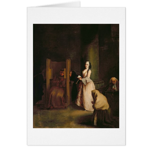 Das Geständnis, c.1755 (Öl auf Leinwand) (Vorne)