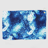 Das gestanzte, blinkende Blau sieht aus wie mattie Golfhandtuch (Horizontal)