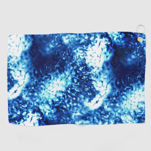 Das gestanzte, blinkende Blau sieht aus wie mattie Golfhandtuch (Horizontal)