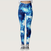 Das gestanzte, blinkende Blau sieht aus wie mattie Leggings (Vorderseite)