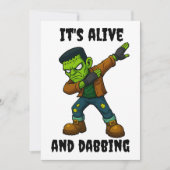 Das gestanzte Monster lebt und versucht zu Hallowe Einladung (Vorderseite)