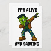 Das gestanzte Monster lebt und versucht zu Hallowe Einladung (Vorne/Hinten)