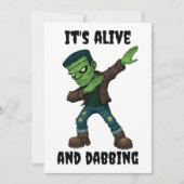 Das gestanzte Monster lebt und versucht zu Hallowe Einladung (Vorderseite)