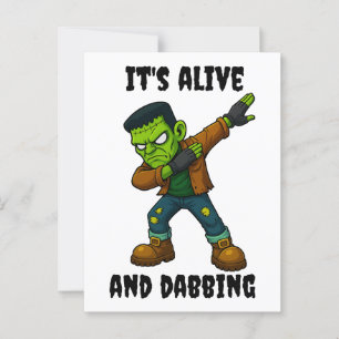 Das gestanzte Monster lebt und versucht zu Hallowe Postkarte