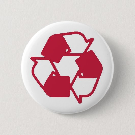 Das gestempelte Rot recyceln Logo Button (Vorderseite)