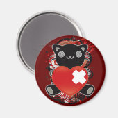 Das gestopfte Spielzeug der Katze Magnet (Vorderseite/Rückseite)