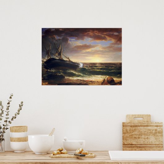 Das gestrandete Schiff - Asher Durand Fine Art Pos Poster (Küche)