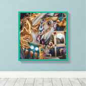 Das gestrichene Pferd 5 Leinwanddruck (Insitu (Holzboden))