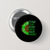 Das Gesundheitsbewusstsein der Sonnenblumen lässt Button (Vorne & Hinten)