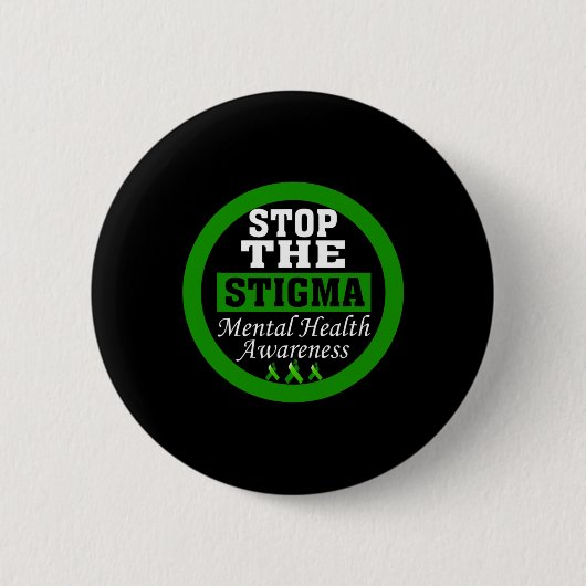 Das Gesundheitsbewusstsein stoppt die grüne Stigma Button (Vorderseite)