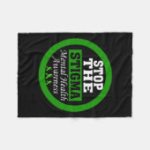 Das Gesundheitsbewusstsein stoppt die grüne Stigma Fleecedecke (Vorderseite (Horizontal))