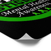 Das Gesundheitsbewusstsein stoppt die grüne Stigma Poster (Ecke)