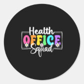 Das Gesundheitsbüro kehrt zurück zu den Lehrern de Runder Aufkleber (Vorderseite)