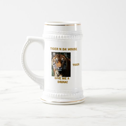 DAS GETRÄNK-TASSE DES TIGERS BIERGLAS (Links)
