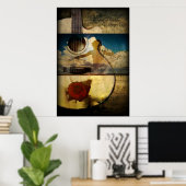 Das Gewand des Loses (Gitarrenposter) Poster (Heimbüro)