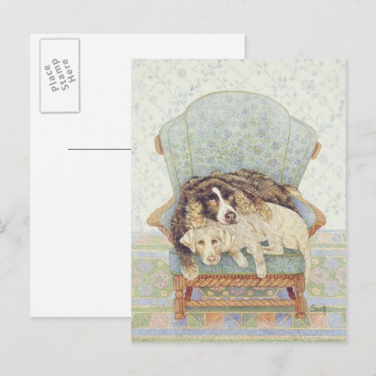 Das gewartet Spiel Postkarte (Vorne/Hinten)