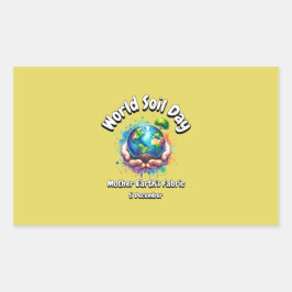 Das Gewebe der Mutter Erde. Weltgrundtag Rechteckiger Aufkleber