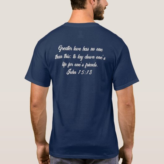"Das Gewicht der Gnade" - Christliches T-Shirt (Rückseite)
