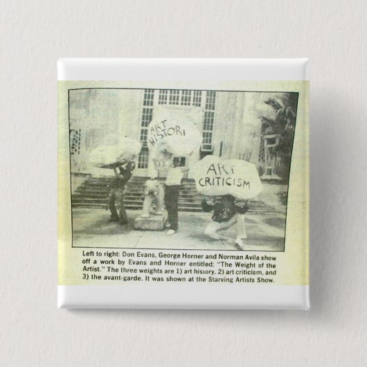 Das Gewicht des Künstlers Button (Vorderseite)