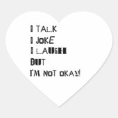 Das Gewicht des Lachen - Bewusstsein für psychisch Herz-Aufkleber (Vorderseite)