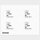 Das Gewicht des Lachen - Bewusstsein für psychisch Ovaler Aufkleber (Blatt)