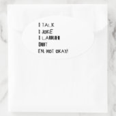 Das Gewicht des Lachen - Bewusstsein für psychisch Ovaler Aufkleber (Tasche)