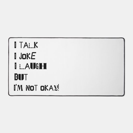 Das Gewicht des Lachen - Bewusstsein für psychisch Schreibtischunterlage (Vorderseite)