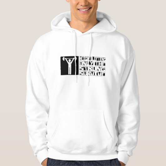 Das Gewichts-Anheben überleben Hoodie (Vorderseite)