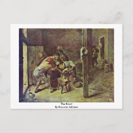 Das Gewirr von Brouwer Adriaen Postkarte (Vorderseite)
