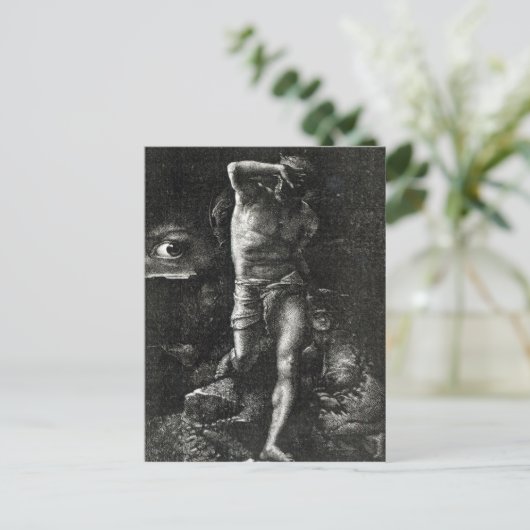 Das Gewissen oder die Augen-Sehhilfe Postkarte (Stehend Vorderseite)