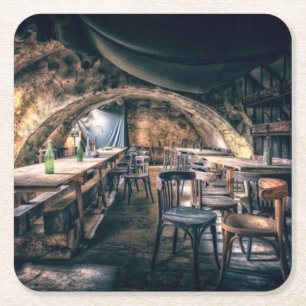 Das gewölbte Wine Celler-Bar Rechteckiger Pappuntersetzer