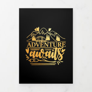 Das Gift Adventure von Campern steht bevor Dreifach Gefaltete Karte