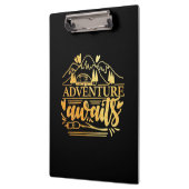 Das Gift Adventure von Campern steht bevor Klemmbrett (Links)