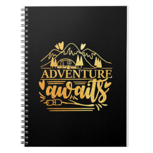 Das Gift Adventure von Campern steht bevor Notizblock