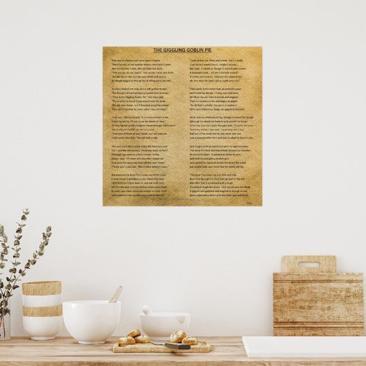 DAS GIGGLING GOBLIN PIE POSTER (Küche)