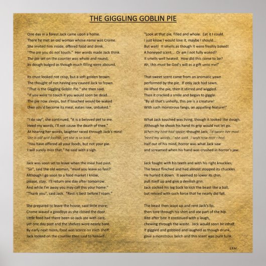 DAS GIGGLING GOBLIN PIE POSTER (Vorne)