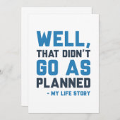 Das ging nicht so, wie geplant dankeskarte (Vorne/Hinten)